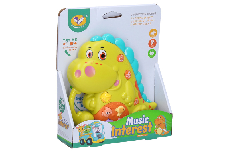 Dino hrající s efekty 14cm