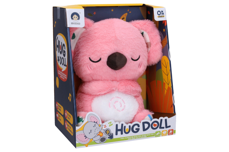 Koala plyšová růžová s efekty 27 cm