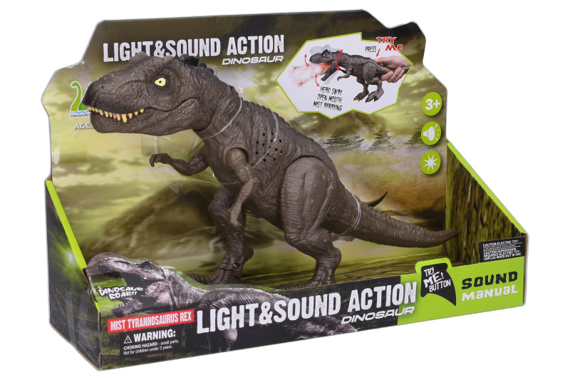 Dino dýmící s efekty 34cm