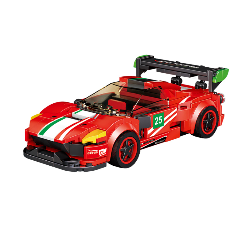 Stavebnice Auto červené 16,5 cm