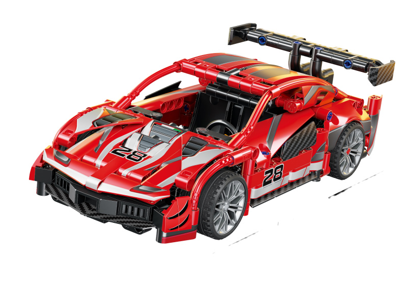Stavebnice Auto červené 23,6 cm