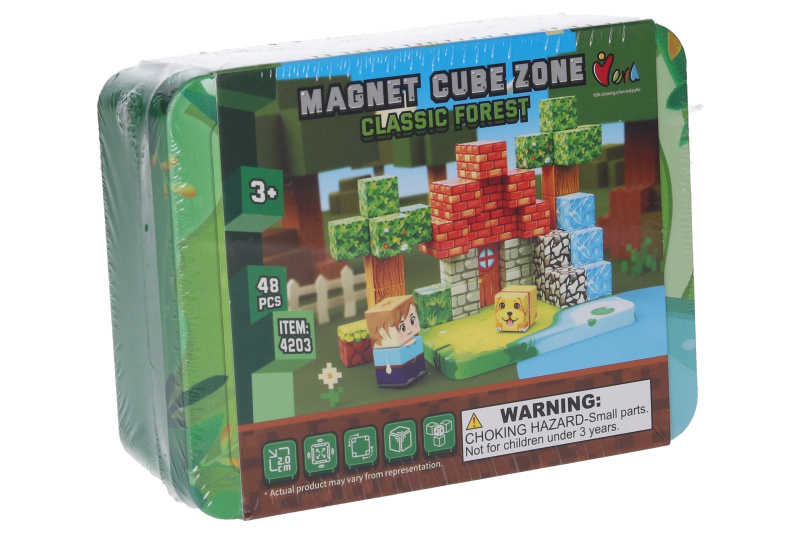 Stavebnice Magnet Cube Zone - Classic Forest 48 dílků