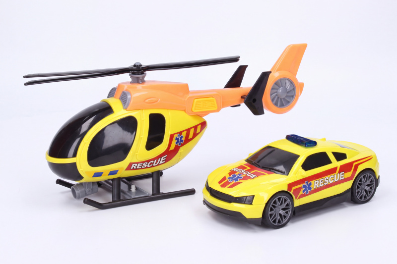Záchranářský vrtulník s efekty set 29cm