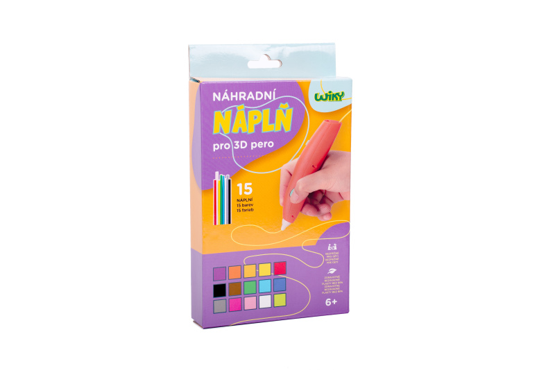 Náhradní náplně do 3D pera WIKY 15x3 m (český obal)