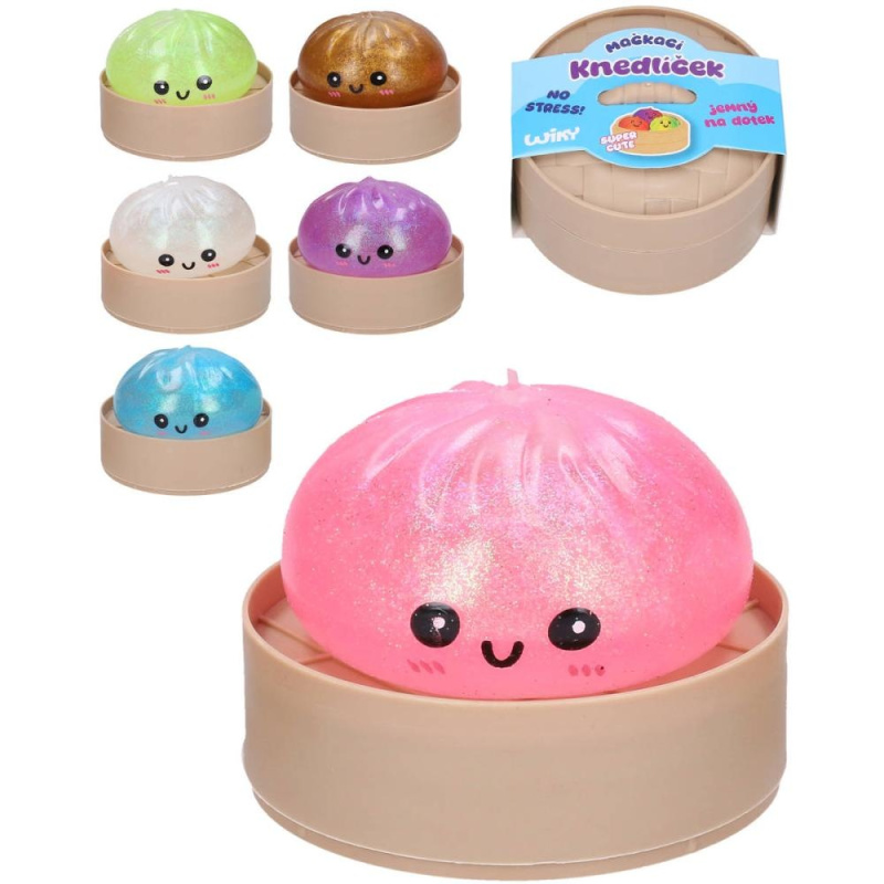 Mačkací knedlíček glitter 8,5 cm (mystery box) - 1 kus