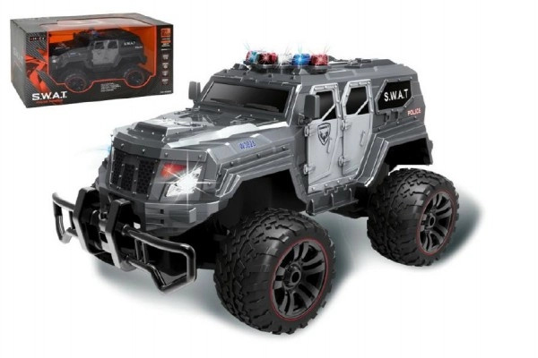 Auto RC policie S.W.A.T. plast 38 cm bateriový pack se světlem