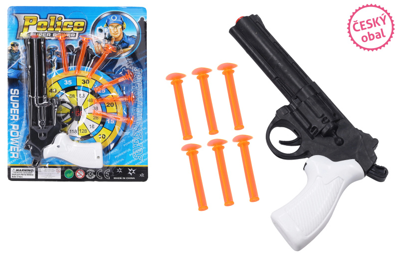 Pistole na šipky s přísavkami set 21 cm