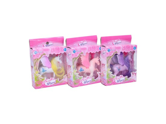 wiky Jednorožec s hřebenem 12 cm bílý
