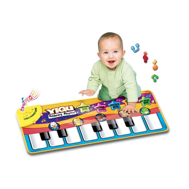 Baby pianko podlahové interaktivní dečka se zvířátky na baterie Zvuk Toys 73 cm