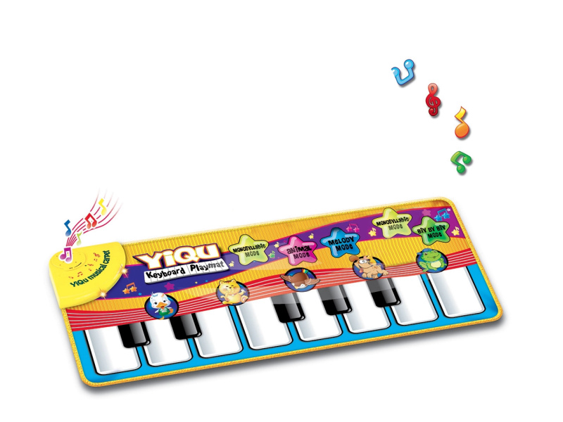 Baby pianko podlahové interaktivní dečka se zvířátky na baterie Zvuk Toys 73 cm
