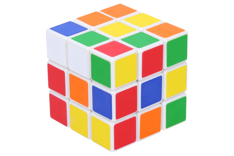 Kostka hlavolam 3x3x3 ve fólii 6ks