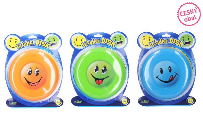Létající disk smajlík 19 cm - Český obal