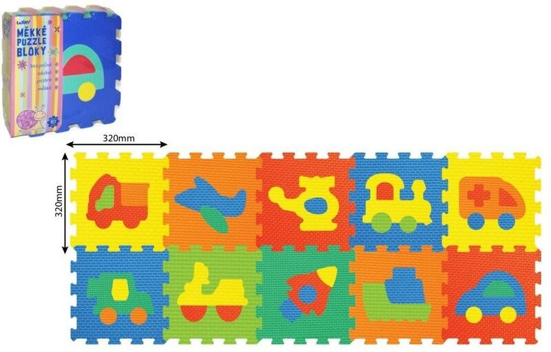 Wiky puzzle Dopravní prostředky 30x30cm 10 ks