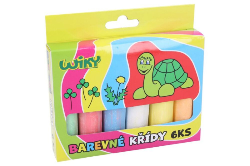 Křídy chodníkové barevné 6ks