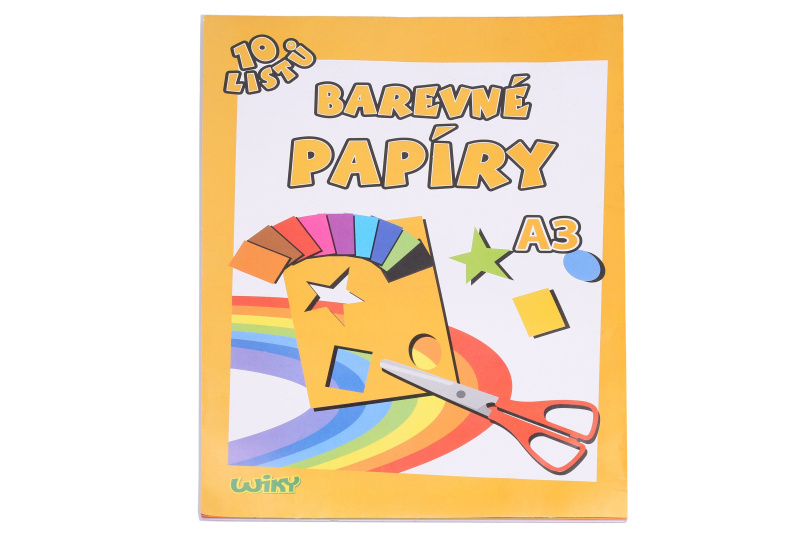 Silné barevné papíry A3 10 listů