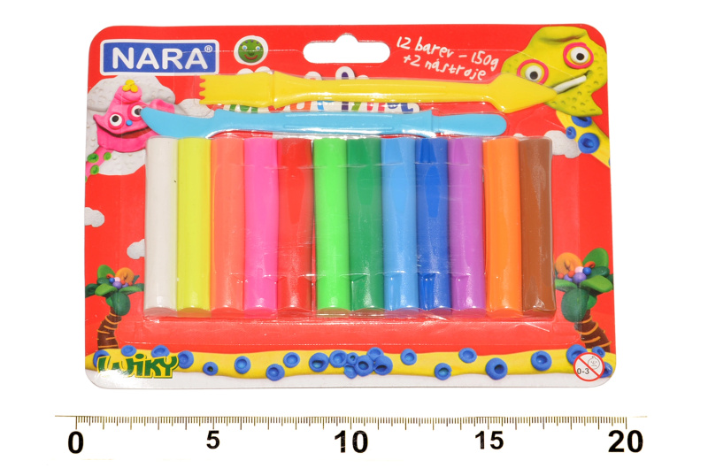 Teddies Modelína/Plastelína NARA 165g 12 barev