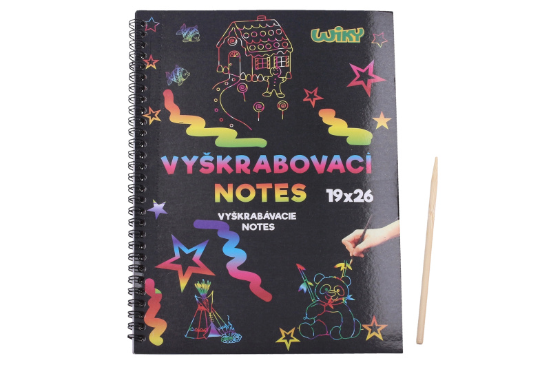 Wiky Vyškrabovací notes duhový 10 listů v sáčku