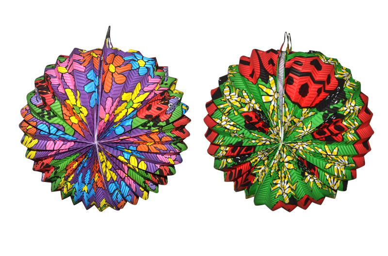 Lampion modrý koule 25cm