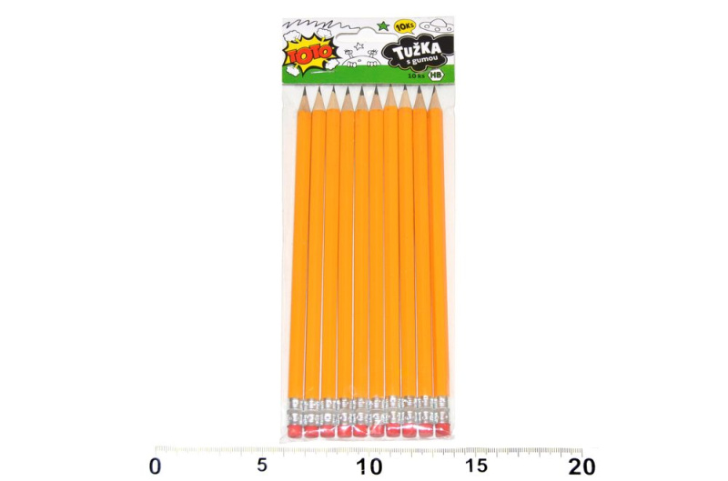 Tužky č.2 s gumou - 10 kusů