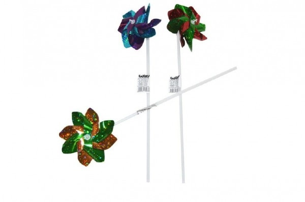 Wiky Větrník průměr 10cm barevný plast 43cm asst 6 barev