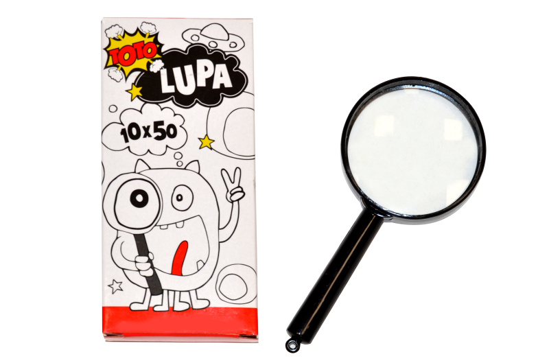 Lupa plast/sklo 18cm v krabičce Wiky