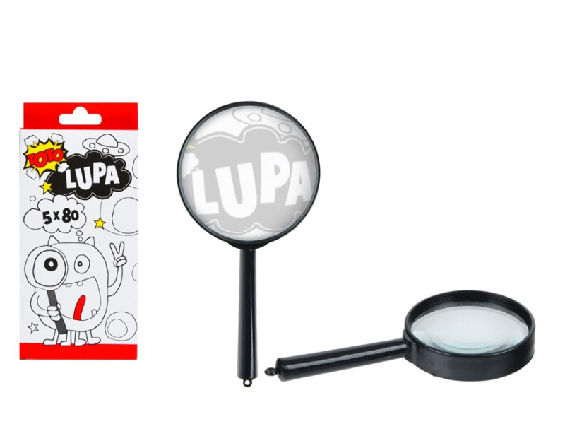 Lupa plast/sklo 18cm v krabičce Wiky