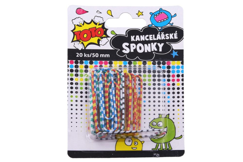 TOTO Sponka kancelářská pruhovaná 20 ks 50 mm