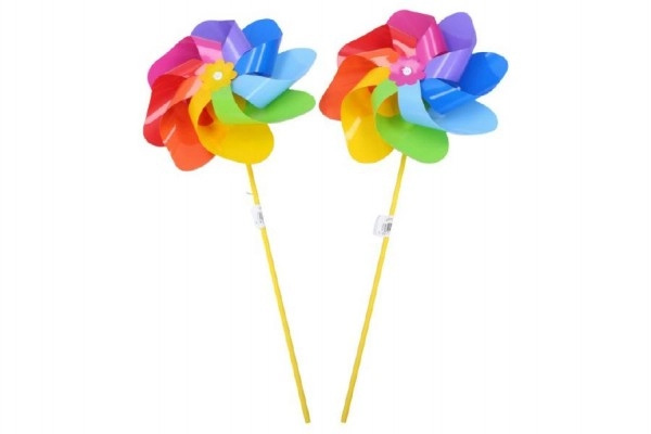 Wiky Větrník průměr 20cm barevný duhový 47cm dřevo/plast