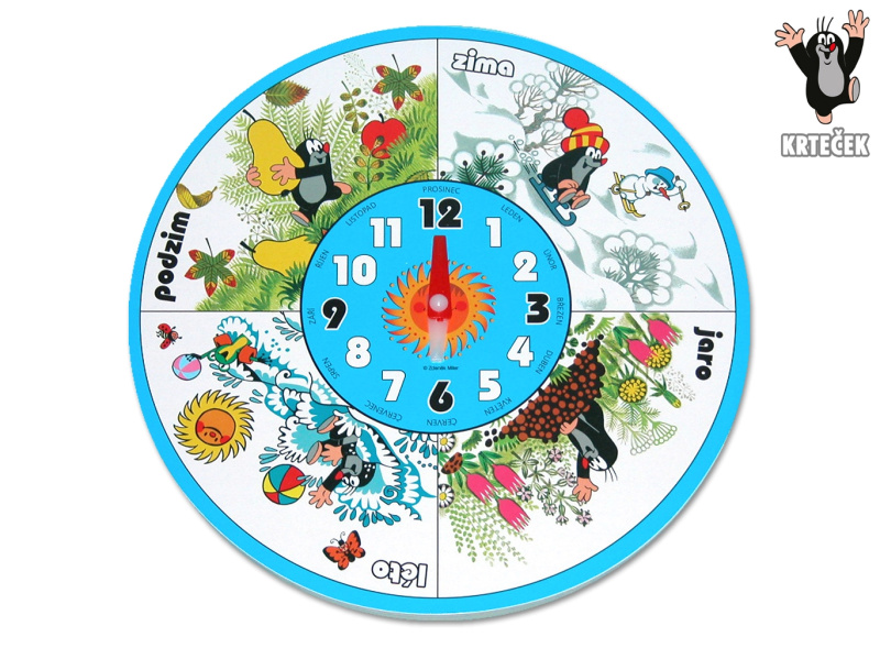 Wiky Hodiny Krtek 20 cm