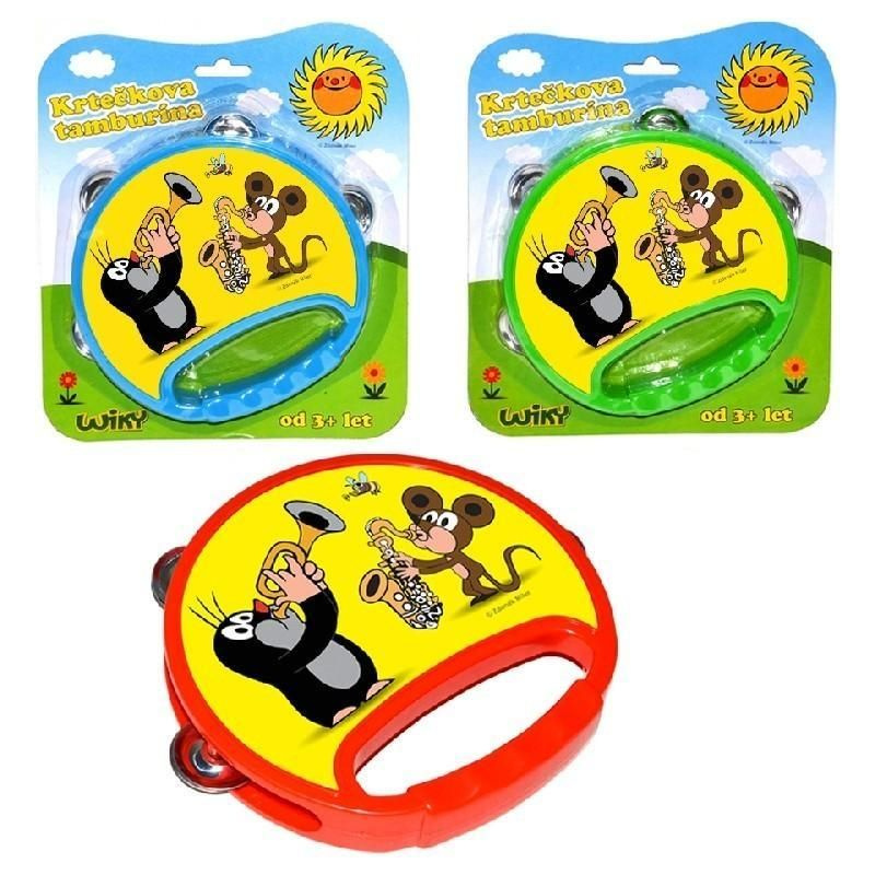 Rappa dětská tamburína Krtek 18 cm Zelená