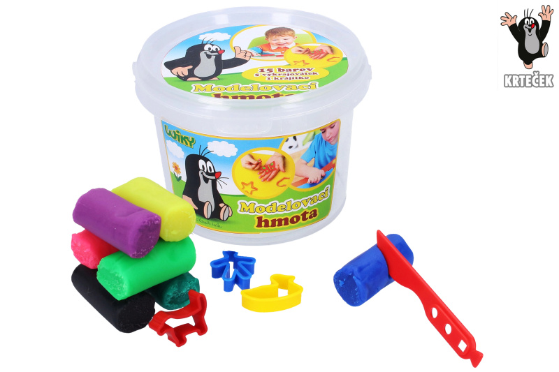 Wiky Modelína/Plastelína hmota Krtek 300 g 15 barev