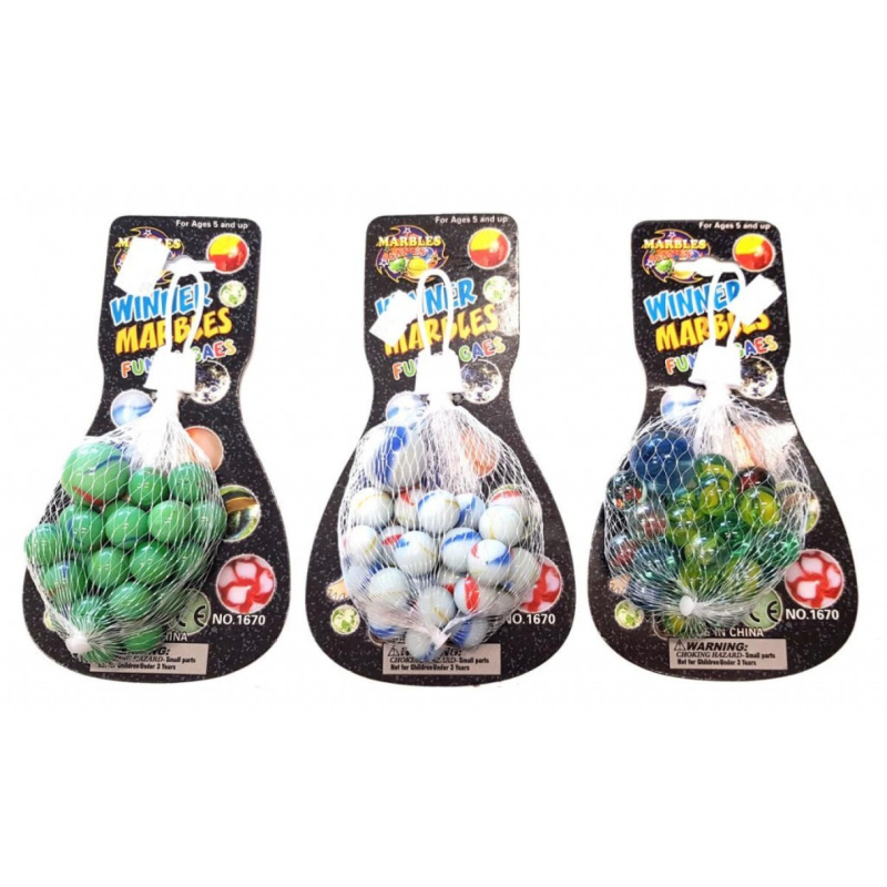 Wiky Kuličky cvrnkací mramorované skleněné