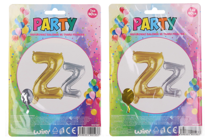 wiky Balonky nafukovací ve tvaru písmene Z 115927