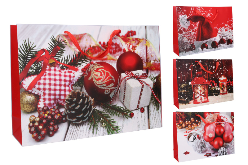 Wiky Dárková taška L 45x32x12cm Vánoce