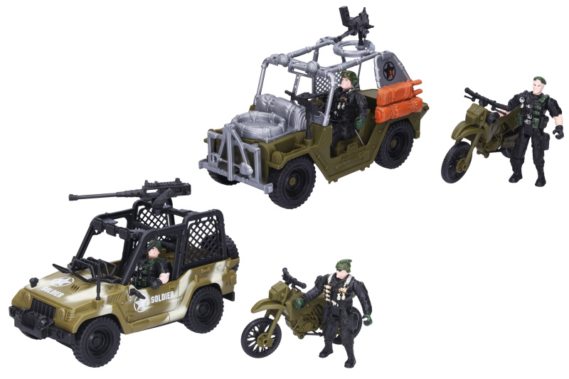 Wiky Vojáci set s vozidlem 21 cm