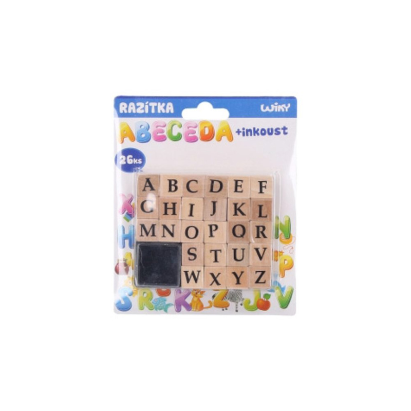 Razítka abeceda 26ks + inkoust, Wiky, W003099