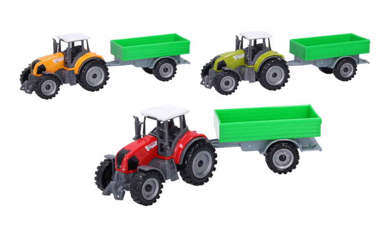 Maisto traktor 3 kovový traktor s vlečkou Fendt zelený