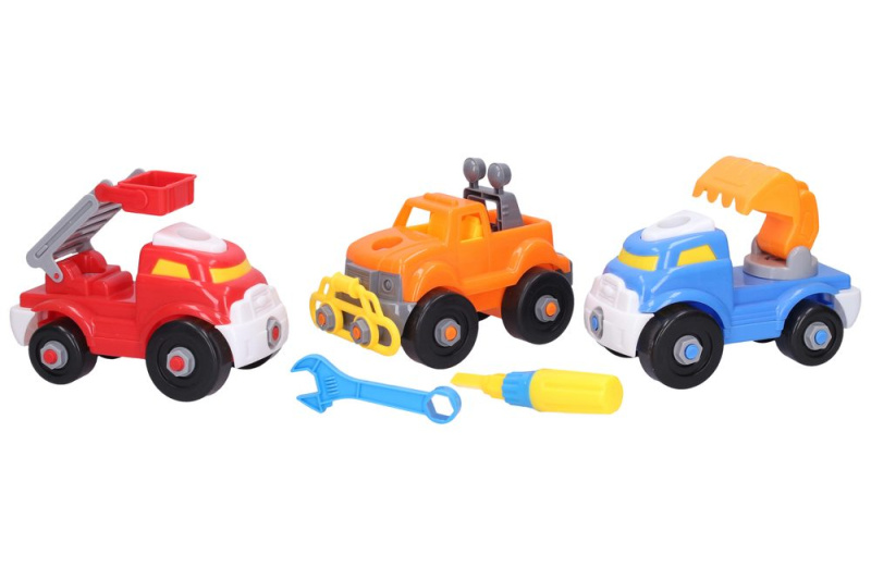 Wiky Dopravní prostředky šroubovací 3 ks 16 cm Vehicles