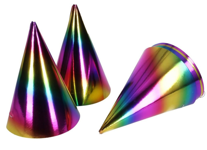 Wiky Párty kloboučky Duha 6ks