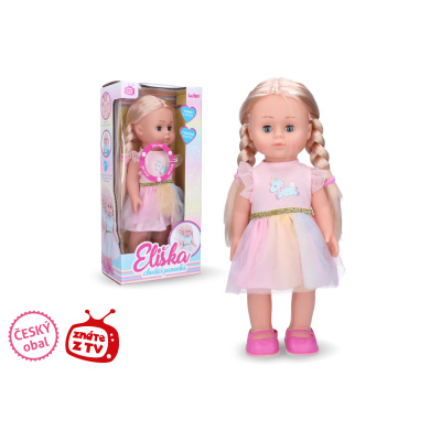 Wiky Eliška chodící 41 cm růžové šaty