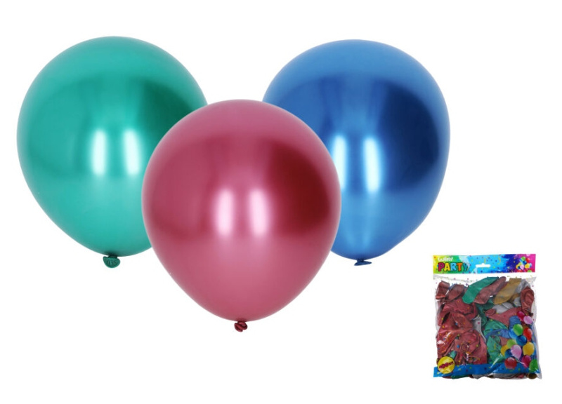 wiky Balónek nafukovací chromový 25 cm sada 211718