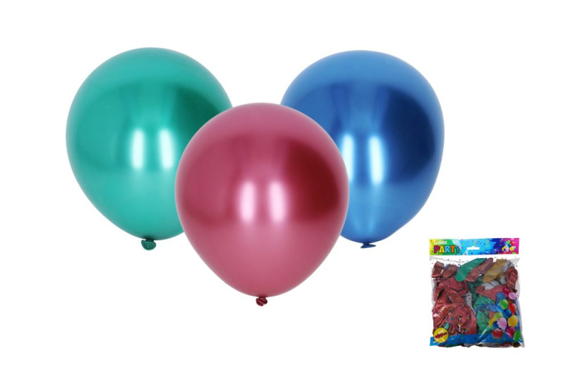 wiky Balónek nafukovací chromový 25 cm sada 211718