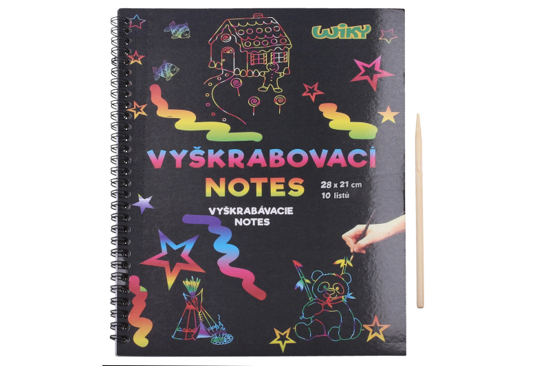 Vyškrabovací notes 28x21, 10listů, W010970