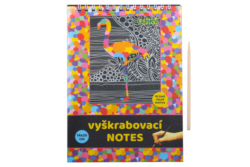 Vyškrabovací notes 10 listů v sáčku 14x20cm