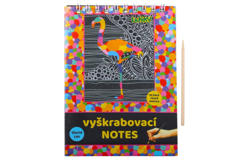 WIKY Vyškrabovací notes 10x14cm 10 listů