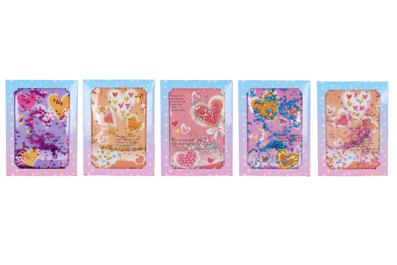 wiky Notes srdce glitter s tekutinou 15 x 21 cm 80 listů