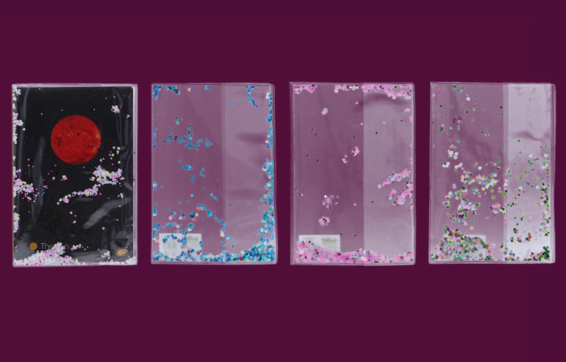 WIKY Obal na sešity s glitry A4