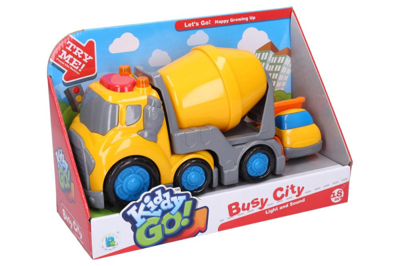 Wiky Vehicles Kiddy Auto míchačka s efekty 19,5 cm sklápěč 6,5 cm