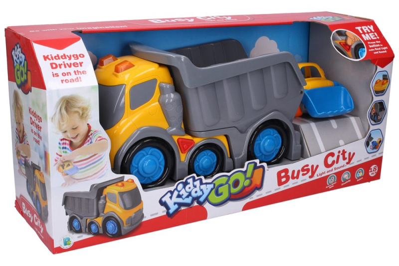 Wiky Vehicles Kiddy Auto sklápěcí s efekty 31 cm buldozer 13,5 cm