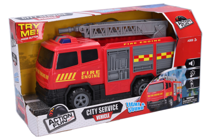 Wiky Vehicles Auto hasiči na setrvačník s efekty 30 cm